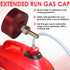 Extended Run Gas Cap with Brass Hose Fitting, Mess Free Oil Change Funnel, Magnetic Oil Dipstick Upgrade Red Aluminum for Honda EU3000i EU2000i EU...