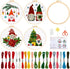 BEUNITONE 4PCS Christmas Gnomes Embroidery Kit Xmas Tree Stamped Cross Stitch Kit Snowflake Mistletoe Needlepoint Kit for Adult Beginner with Inst...