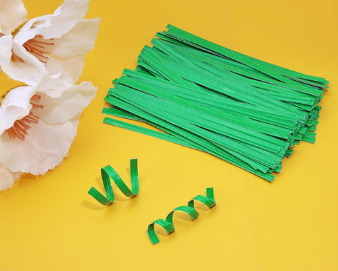 120pcs Kraft Paper Twist Ties Plant Ties 4inch Reusable Bread Twist Ties cake pop ties Cable Ties Candy Ties for Bags (Green)...