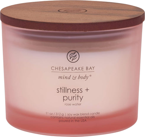 Chesapeake Bay Candle PT40896 Scented Candle, Stillness + Purity (Rose Water), Coffee Table,Orange, Home Décor...