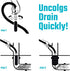 DURATECH Drain Bladder, Medium Drain Cleaning Bladder, Fits 1-1/2" to 3" Drain Pipes, Unclogs Stubborn Blockages in Kitchen Sinks, bathtubs, Showe...