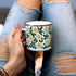 Floral Daisy Enamel Camping Coffee Mug, Nature Flowers Botanical Gift Cup for Friend Coworker Women Mom Daughter (12oz)...