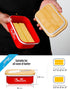 Butter Dish, Butter Dish with Lid for Countertop,Metal Butter Keeper with Stainless Steel Multipurpose Butter Knife, Large Butter Container with q...