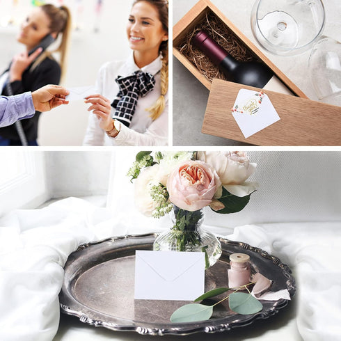 Yahenda 200 Count Mini Gift Card Envelopes Bulk Wedding Pocket Small Paper Envelopes Gift Card Sleeves Greeting Business Card Envelopes Tiny Envel...