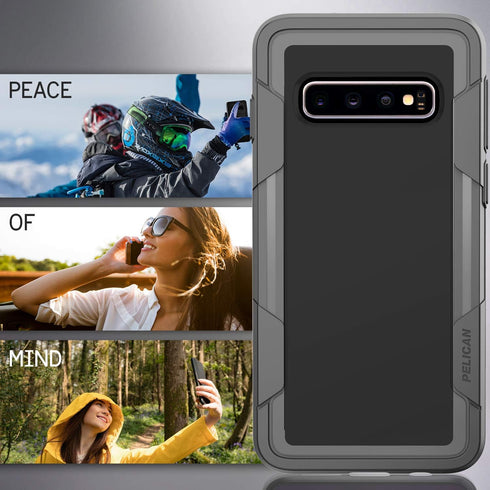 Pelican Voyager Phone Case for Samsung Galaxy S10 (Clear/Gray)...