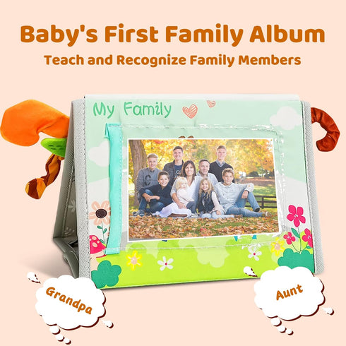 Baby Mirror Toys for Tummy Time, Newborn Infant 0 3 4 6 12 Months Old Boy, Girl . Brain Developmental Montessori Sensory High Contrast Crinkle Boo...