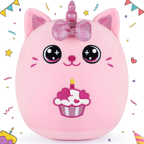 Birthday Gift Cat Plush Toys-11'' Pink Cat Plushies Anime Plush-Kawaii Birthday Plush Pink Gifts Cat Plushie Stuffed Animals Cute Plushies, Cat Pl...