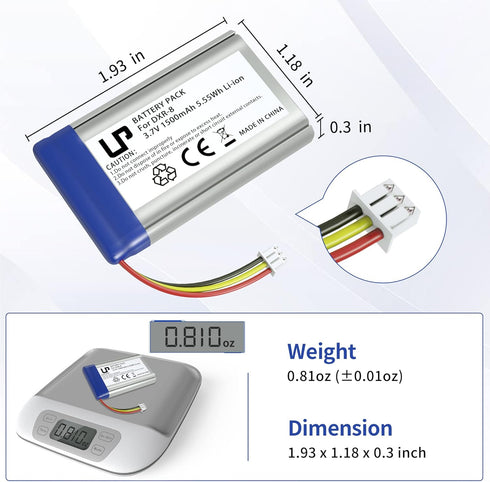 LP Replacement Battery for Infant Optics DXR-8 Baby Monitor Unit, 1-Pack 3.7V 1500mAh Lithium Ion Rechargeable Battery?NOT for DXR-8 Pro...