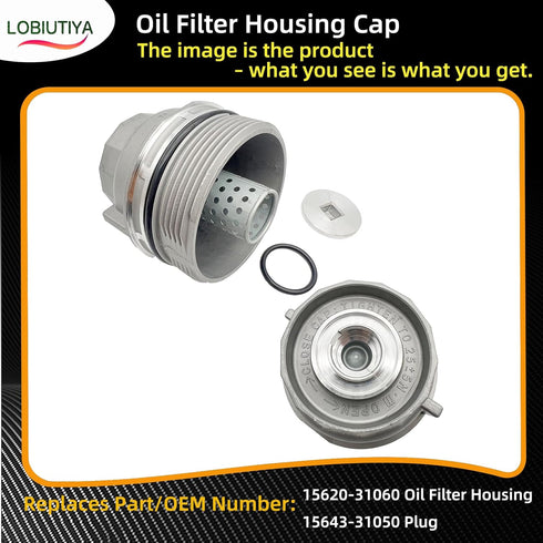 15620-31060 Oil Filter Housing Cap For Toyota 2007-2022 Camry 2010-2022 4Runner 2005-2022 Avalon Fj Cruiser RAV4 and Lexus RX330 Oil Filter Housin...