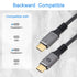 VCOM USB 4 Cable 240W for Thunderbolt 4 Cable 4ft 40Gbps Cable with 8K@60Hz 5K@60Hz or Dual 4K Video USB-C for Thunderbolt 3/4, Dell, iPad Air 4, ...