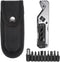 5 in 1 Multitool Wrench with Knife, Flat/Phillips Screwdriver and Bottle Opener, Folding Multifunctional Adjustable Wrenches with 9 in 1 Bits Set,...