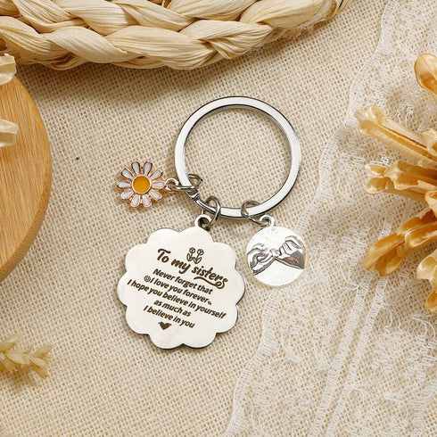 Gifts for Sister, Sister Gifts from Sister Brother,Birthday Gift for Sister,Sister Keychain from Sister,Soul Sister Gifts for Women,Galentines Day...