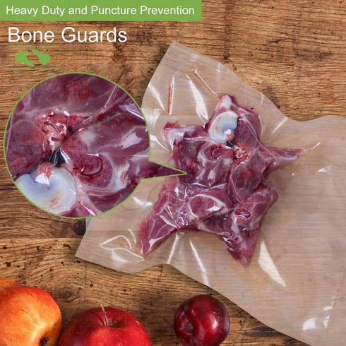 MakMeFre 100 Pint Size 6x10Inch Vacuum Freezer Sealer Bags for Food, BPA Free, Heavy Duty Commercial Grade, Sous Vide Vaccume Safe,Vaccume Seal Pr...