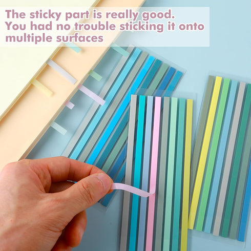 960 Pcs Transparent Highlighter Tape Removable Sticky Tabs Highlighter Strips for Note Taking Page Marker Book book Tabs Annotation Notes Aestheti...
