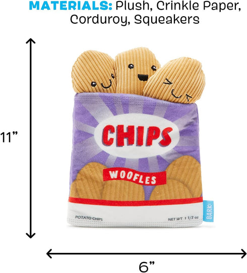 Barkbox 2 in 1 Interactive Plush Dog Toy - Rip and Reveal Dog Toy for Small Dogs - Stimulating Squeaky Pet Enrichment and Puppy Toys | Woofles Pot...