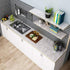 Glossy Marble Paper Granite Grey/White Roll Kitchen Countertop Cabinet Furniture Wallpaper PVC Adhesive and Removable Cover Surfaces Peel and Stic...