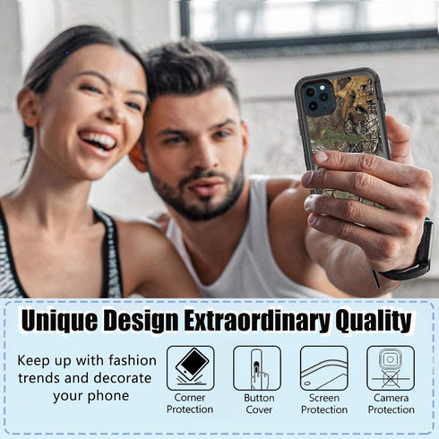 Compatible for iPhone 12 Case iPhone 12 Pro Case with Screen Protector,3-Layer Full Body Shockproof Rugged Heavy Duty Camo Protective Case for Men...