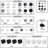 1018pcs Beads for Jewelry Making 8mm Glass Beads Black White Color Round Loose Spacer Beads for DIY Craft Bracelet Necklace Earring...