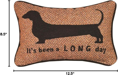 Manual 12.5 x 8.5-Inch Decorative Embroidered Word Pillow, It's Been a Long Day...
