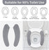2Pairs Warm Plush Thick Padded Non Slip Soft Toilet Seat Cushion Washable Bathroom Warmer Static Cling Non Adhesive for Toilet, Grey...