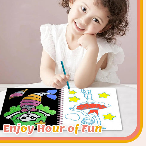 iselyn Art & Craft Activity for Kids, Foil Fun Card Princesses Castle Making Kits, No Mess DIY Creative Activity Supplies Travel Toys Set, Ideal G...