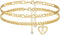 YANODA Initial Ankle Bracelets for Women 14K Gold Plated Layered Figaro Cuban Chain Letter Initial Anklets Handmade Letter A-Z Gold Anklets for Wo...