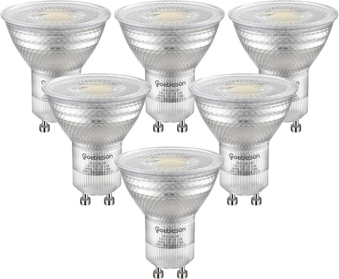 6-Pack GU10 LED Light Bulbs Dimmable, 4000K Neutral White Track Lighting, 400LM, 5W (50W Halogen Bulbs Replacement) LED Bulbs for Bedroom, Bathroo...