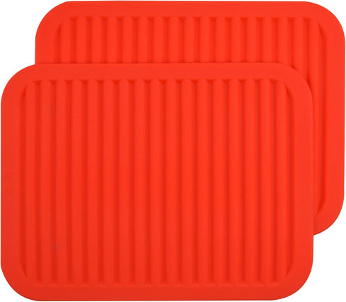 Silicone Trivets for Hot pots and Pans, Trivets for Hot Dishes,Mats for Countertop,Mat Pads Heat Resistant Table Placemats 2 Pack,Size:9x12 Inch, ...