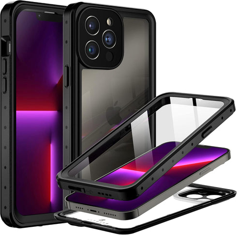 BEASTEK iPhone 13 Pro Waterproof Case, NRE Series Shockproof Dustproof Underwater IP68 with Built-in Screen Protector Anti-Scratch Protective Cove...