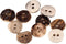 Natural Round Shape Deer, Elk Antler Buttons 3 Sizes 5pieces (15 mm (0.59 inch))...