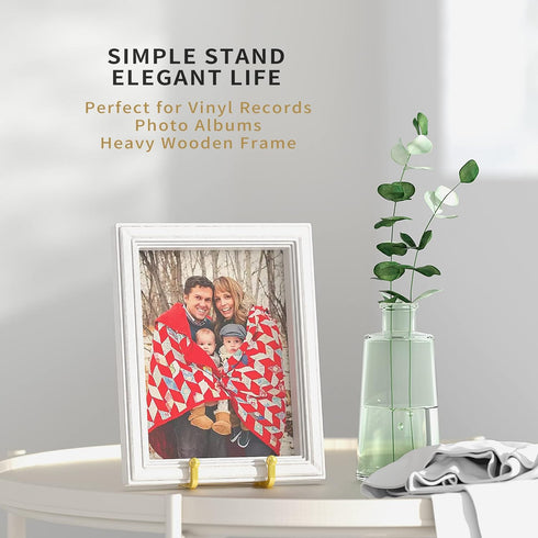 Plate Stands for Display - 6 Inch Metal Square Wire Plate Holder Display Stand + Picture Frame Stand Holder Easel for Book, Decorative Plate, Plaq...