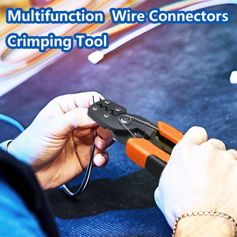 smseace Wire Connectors Crimping tool 22-10AWG Multifunctional stripping crimping pliers for Butt/Spade/Fork/Bullet/Ring/Bare terminals Wire crimp...