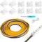 6 Pin LED Strip Connectors Solderless 10 Pack with 16.4ft Extension Cable 6 Conductor for Waterproof or Non-Waterproof 12mm Wide LED Strip Lights,...