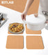 Cork Trivet, 4 Pcs High Density Thick Square Cork Trivets for Hot Dishes, 8 Inch Heat Resistant Multifunctional Cork Coaster, Cork Hot Pads for Ta...