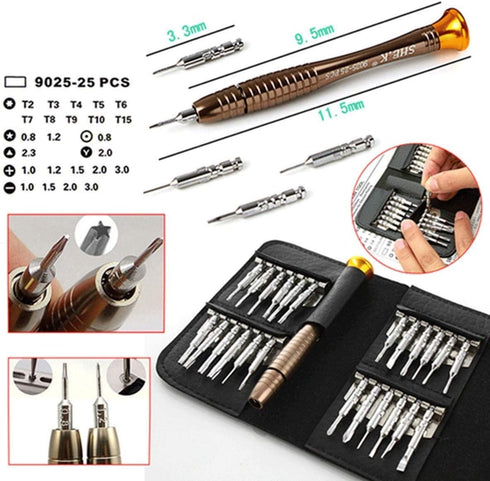 25PCS Mini Screwdriver Set with Case, Precision Screwdriver Kit with 6 Different Size Flathead and Phillips Screwdrivers, Perfect mini Screwdriver...
