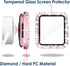4 Pack Bling Hard PC Case with Tempered Glass Screen Protector Compatible with Apple Watch 44mm Series 6 Series 5 Series 4, Ultra-Thin Crystal Bum...