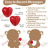 Hungdao Bear Stuffed Animal with Voice Recording 14 Inch Cute Plush Bear with Rose 60 Seconds Voice Sound Recorder Module Plush Recordable Toy wit...