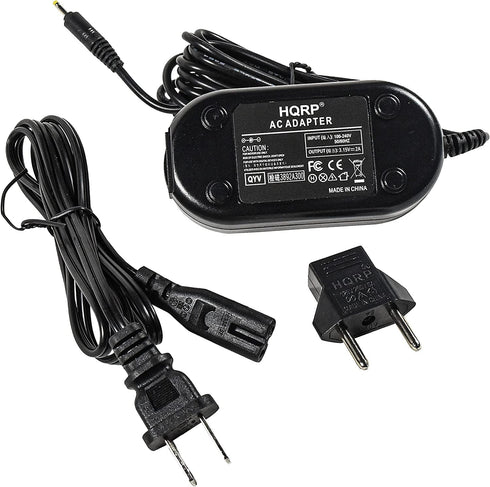HQRP AC Adapter Compatible with Canon ACK-800 PowerShot A200, SX120, SX130, A410, A420, A430, A460, A470, A490, A495, A500, A510, A520, A530, A540...