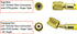 Refrigeration Hose - 60" (150cm) - Working Pressure: 800 PSI -1/4" Female Flare Brass Knurled Fittings with PTFE Gasket Seats - 45° Angle Connecto...