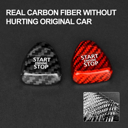 AIRSPEED Carbon Fiber Car Engine Start Button Sticker Interior Ignition Trim Decal for Mini Cooper F54 F55 F56 F57 F60 Accessories (Red)...