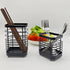 Cutlery Drainer, Stainless Steel Utensil Holder Sink Caddy, Rust Proof Sink Tidy Kitchen Sink Organiser, Cutlery Holder for Kitchen Counter (Black...