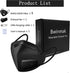 Bwinmak Fashion Wearable Air Purifier Usb Exhaust Fan for Maskes,for Cooking,Training,Running,Cycling,Outdoor Sports (Black Fan,Full Set)...
