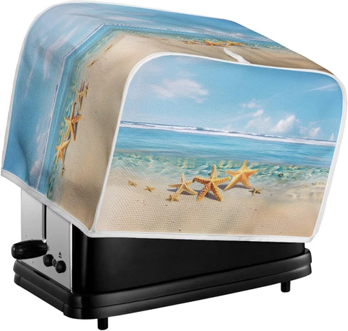 Beach Starfish Toaster Appliance Dust Proof Cover Stain Resistant Kitchen Organizer Anti Fingerprint Broiler Cover Case Stylish Toaster Cover...