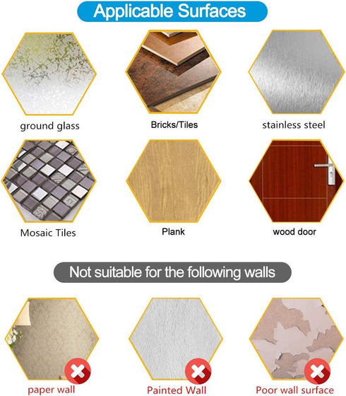 Adhesive Wall Hooks Bathroom Kitchen 24 Packs Heavy Duty 22lb(Max) Nail Free Sticky Hangers with Stainless Hooks Utility Towel Bath Ceiling Hook...