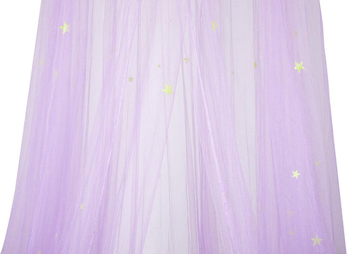 BCBYou Bed Canopy Mosquito Net with Fluorescent Stars Glow in Dark for Baby, Kids, and Adults, for Cover The Baby Crib, Kid Bed, Girls Bed Or Full...