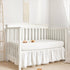 TILLYOU Baby Crib Skirt Girls Boys, Ruffled Bed Skirt with Pompoms, 28”x 52”, 14'' Drop, White...