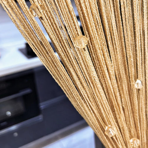 Decorative Door String Curtain Wall Panel Fringe Window Room Divider Blind for Wedding Coffee House Restaurant Parts Crystal Tassel Screen Home De...