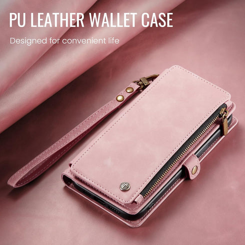 Defencase Compatible with iPhone 13 Mini Case Wallet with RFID Blocking Card Holder for Women Men, PU Leather Magnetic Snap Flip Zipper Strap Wall...