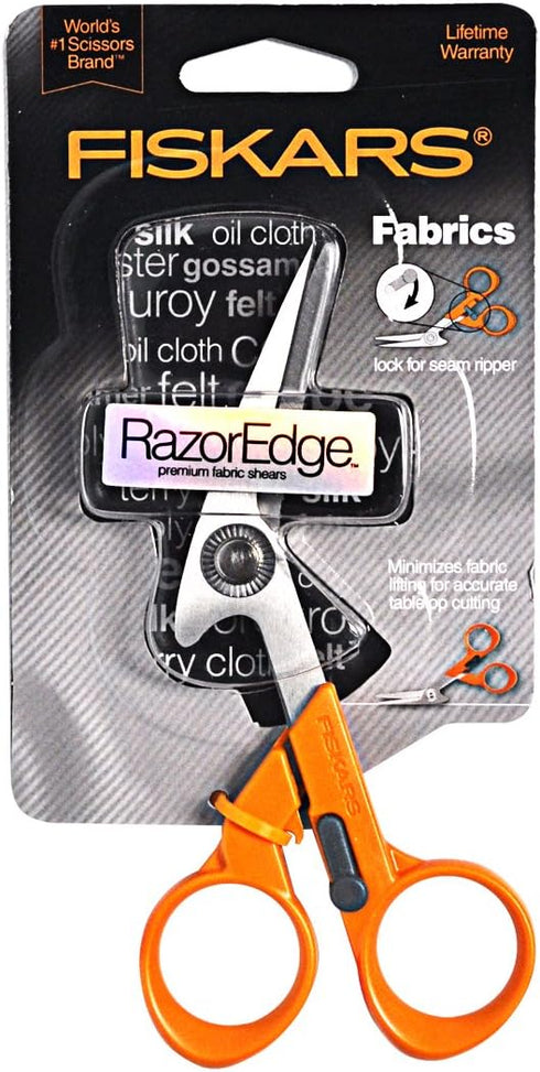 Fiskars 199800-1001RazorEdge Fabric Shears/Seam Ripper for Tabletop Cutting , 5 Inch...