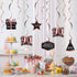 LINGTEER Happy 90th Birthday Decorations - 12 Pcs Birthday Black & Rose Gold Foil Swirls Streamer Set,Cheers to Ninety Years Old Bday Party Gift D...